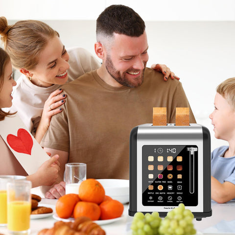 Clixane toaster touch panel enables quick custom settings and memory recall.
