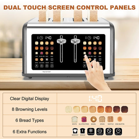 Clixane 1.5 inch slots fit thick breads and specialty slices.