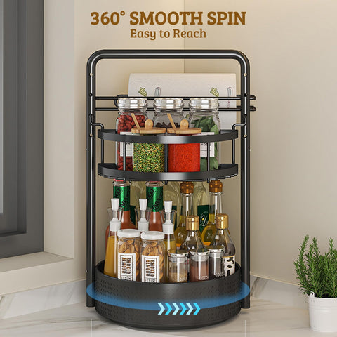 Clokta built-in paper towel holder on rack enables quick cleanups and easy spill control.