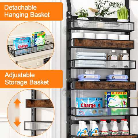 Clothink adjustable basket demonstrates flexible storage for spices and jars