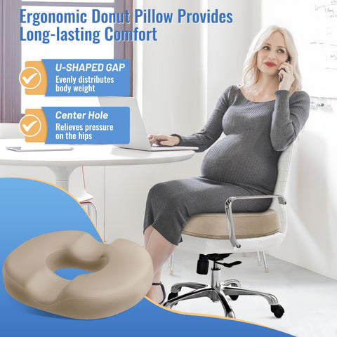 CloudBliss donut pillow breathable cover keeps the seat cool.