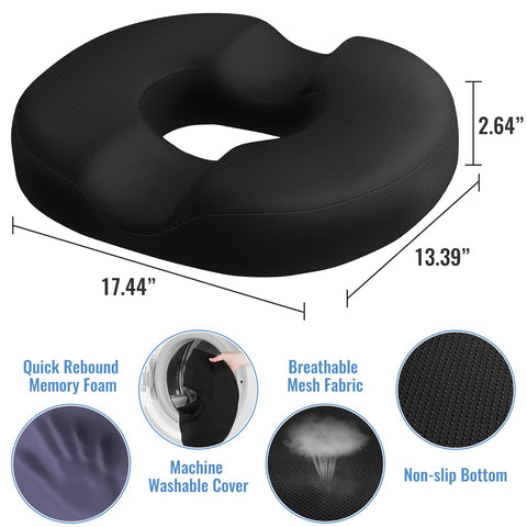 CloudBliss donut pillow demonstrates ergonomic gap design for even weight distribution