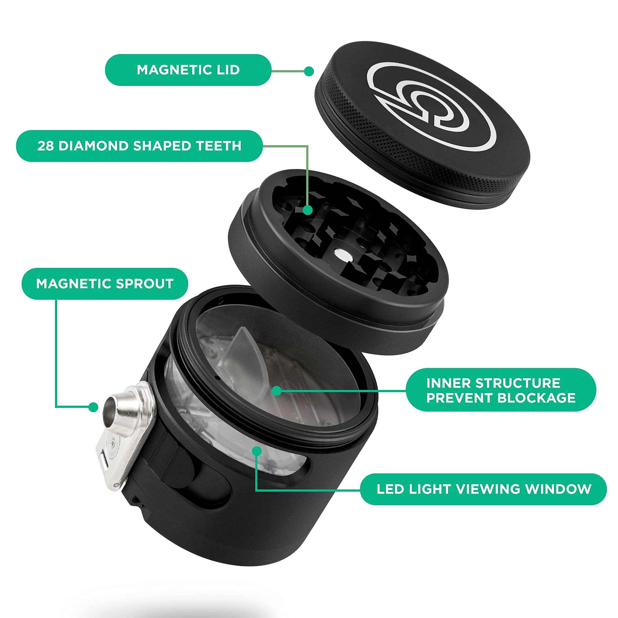 Cloudious9 Tectonic9 LED viewing window lets you check contents at a glance.