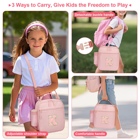 CLOUDWINGS lunch bag with adjustable strap ready for school.