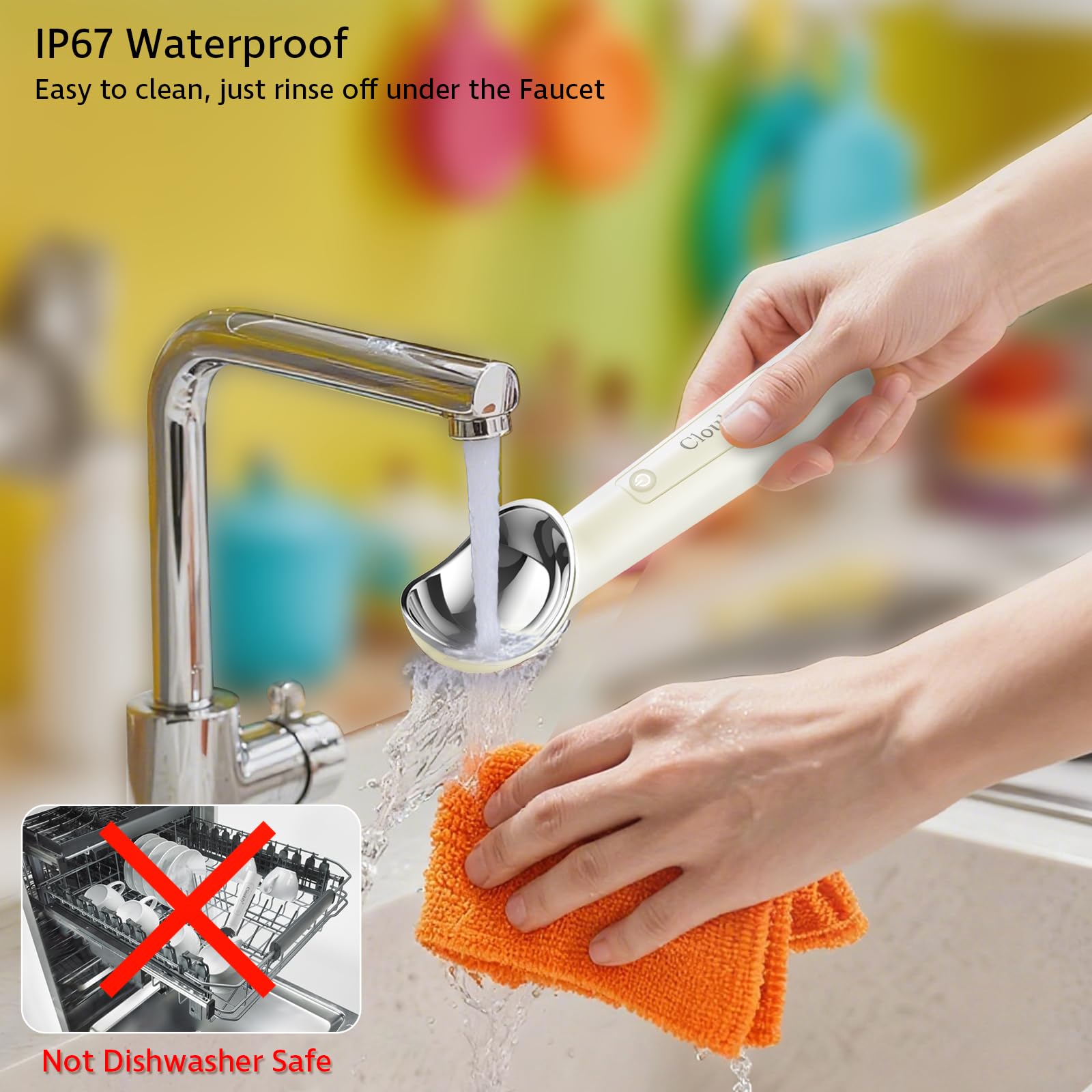 Cloukily IP67 waterproof build for easy cleaning and durable daily use.
