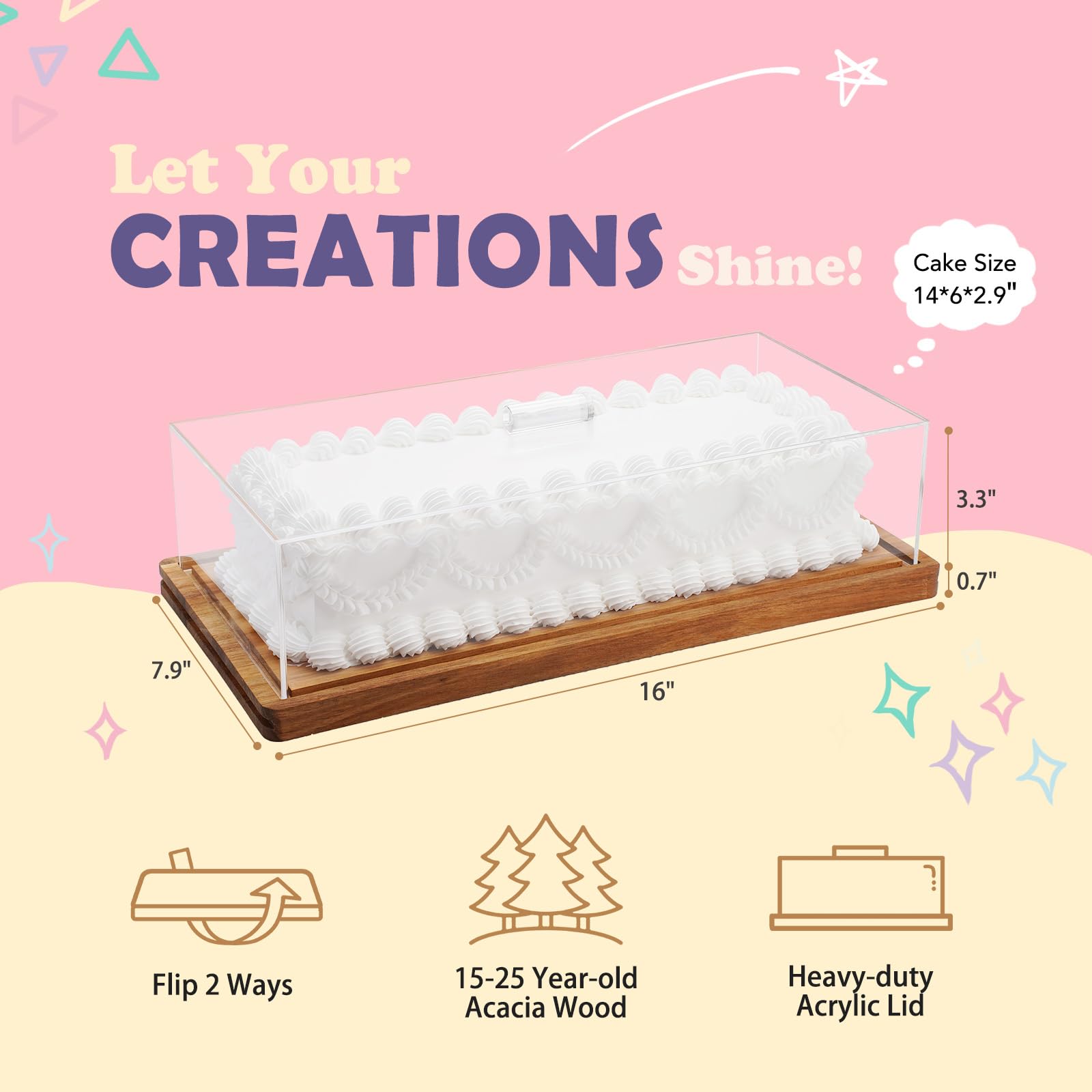 ClouTideR acrylic lid display protecting charcuterie while showcasing colors.