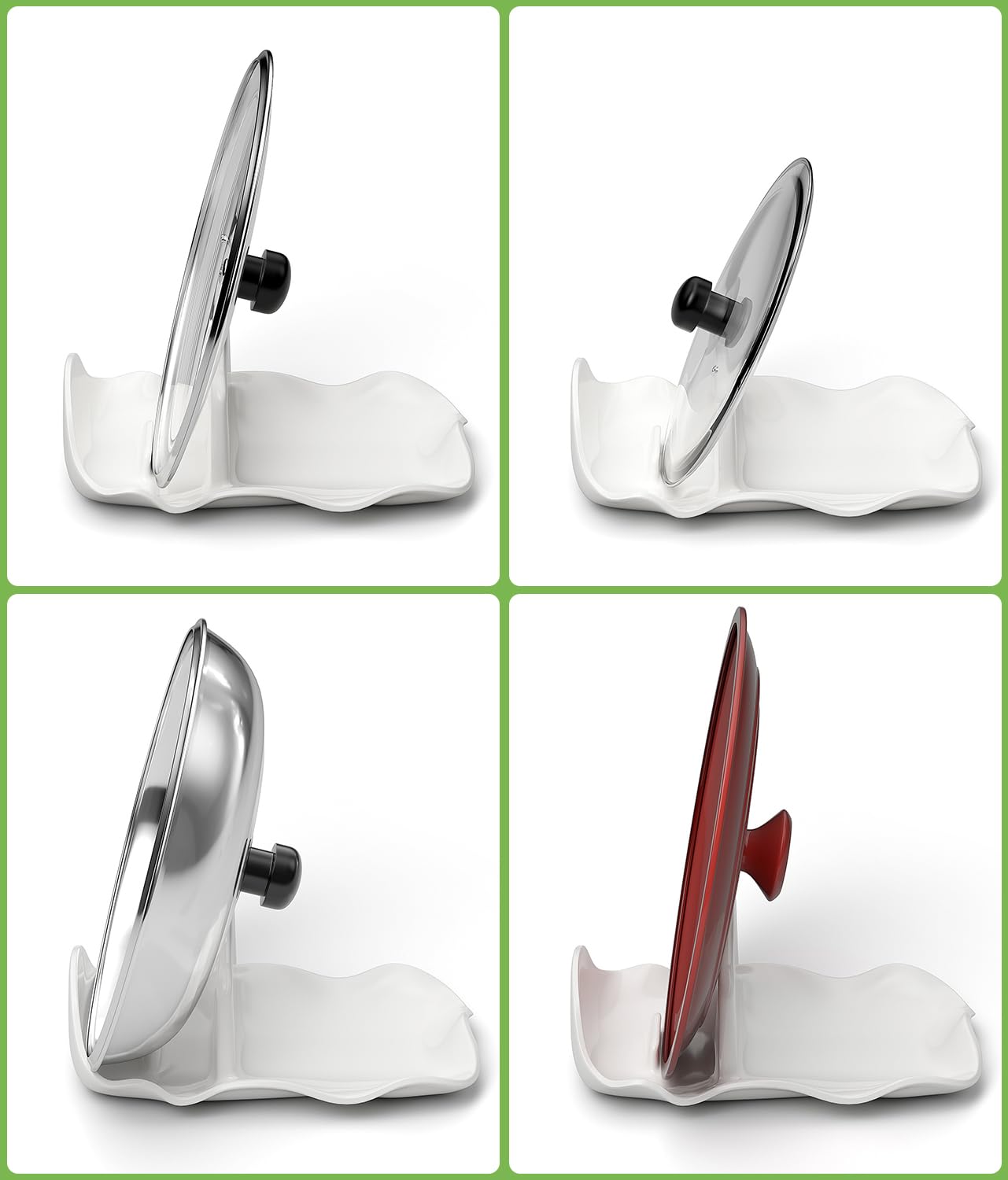 CLTIKACK ceramic lid rest keeps pot lids organized within arm's reach