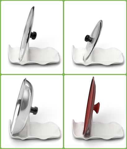 CLTIKACK ceramic lid rest keeps pot lids organized within arm's reach