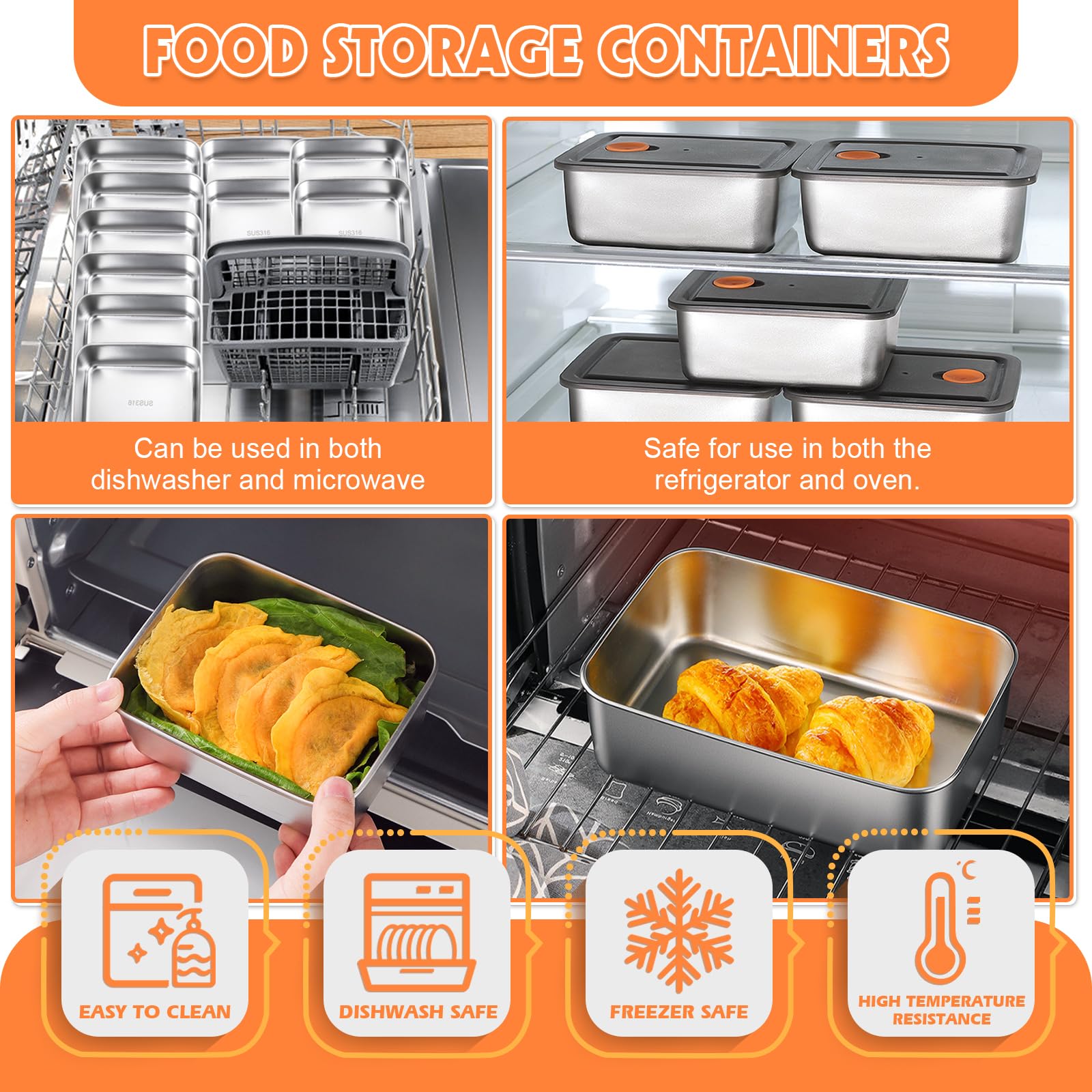CLWVPCOT 10-pack lunch boxes ideal for snacks and on-the-go meals.