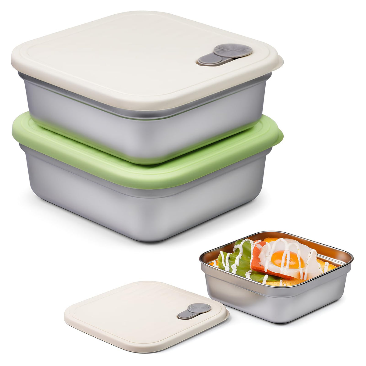 CLWVPCOT 20oz sandwich container with white lid for organized, on-the-go lunches.