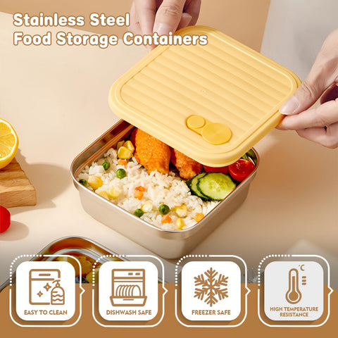 CLWVPCOT 20oz sandwich container with yellow lid easy meal prep and color-coding.