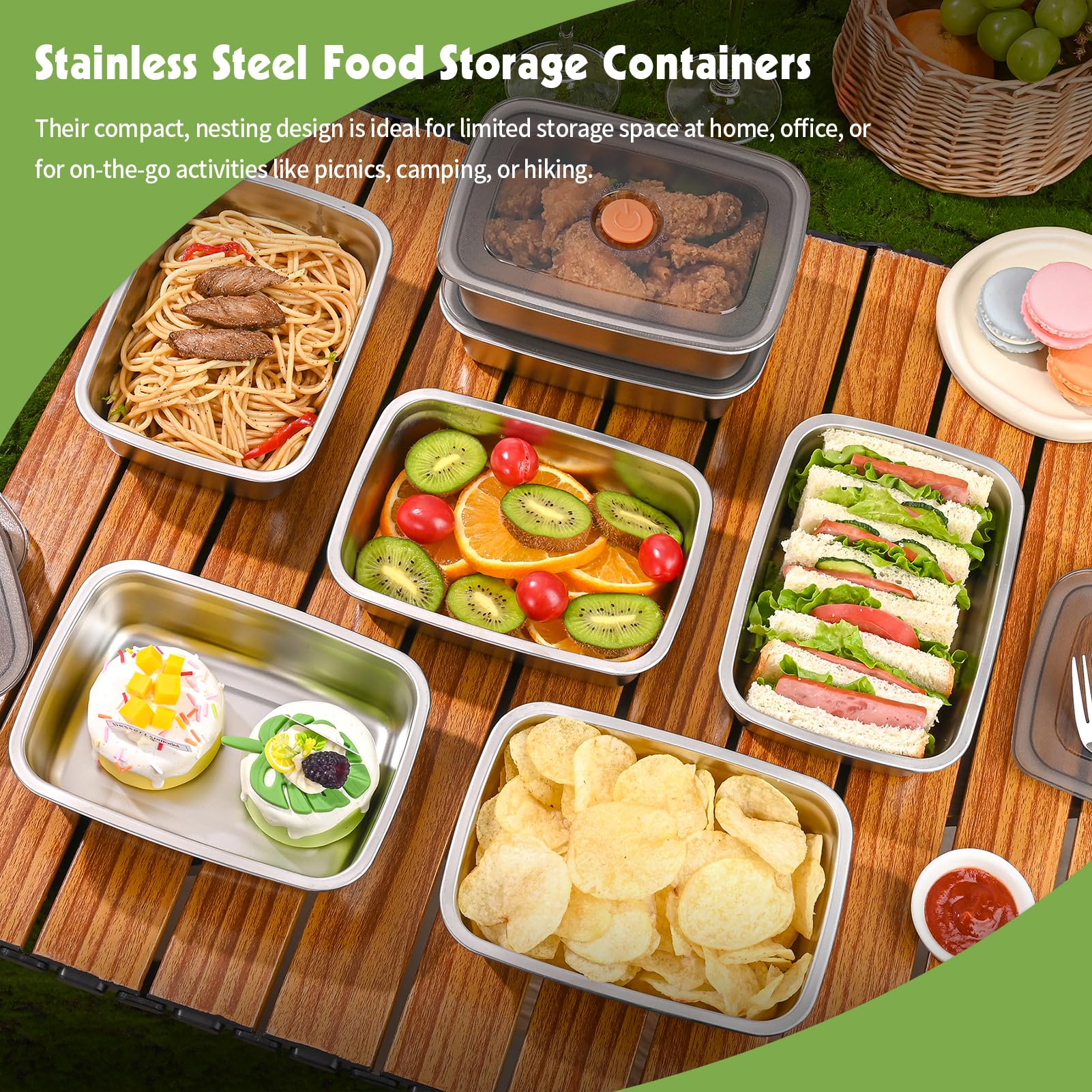 Premium 304 stainless steel material resists rust and odors
