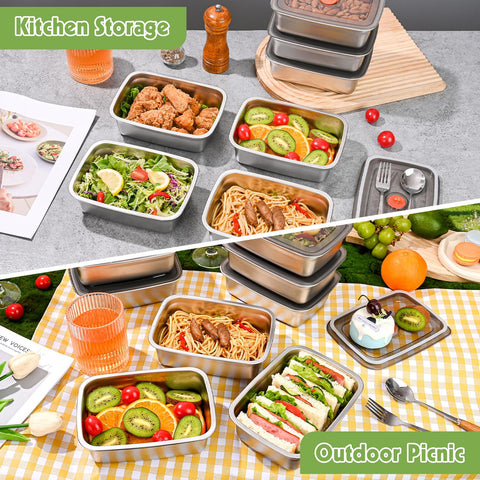 BPA-free metal containers ideal for reusable meal prep