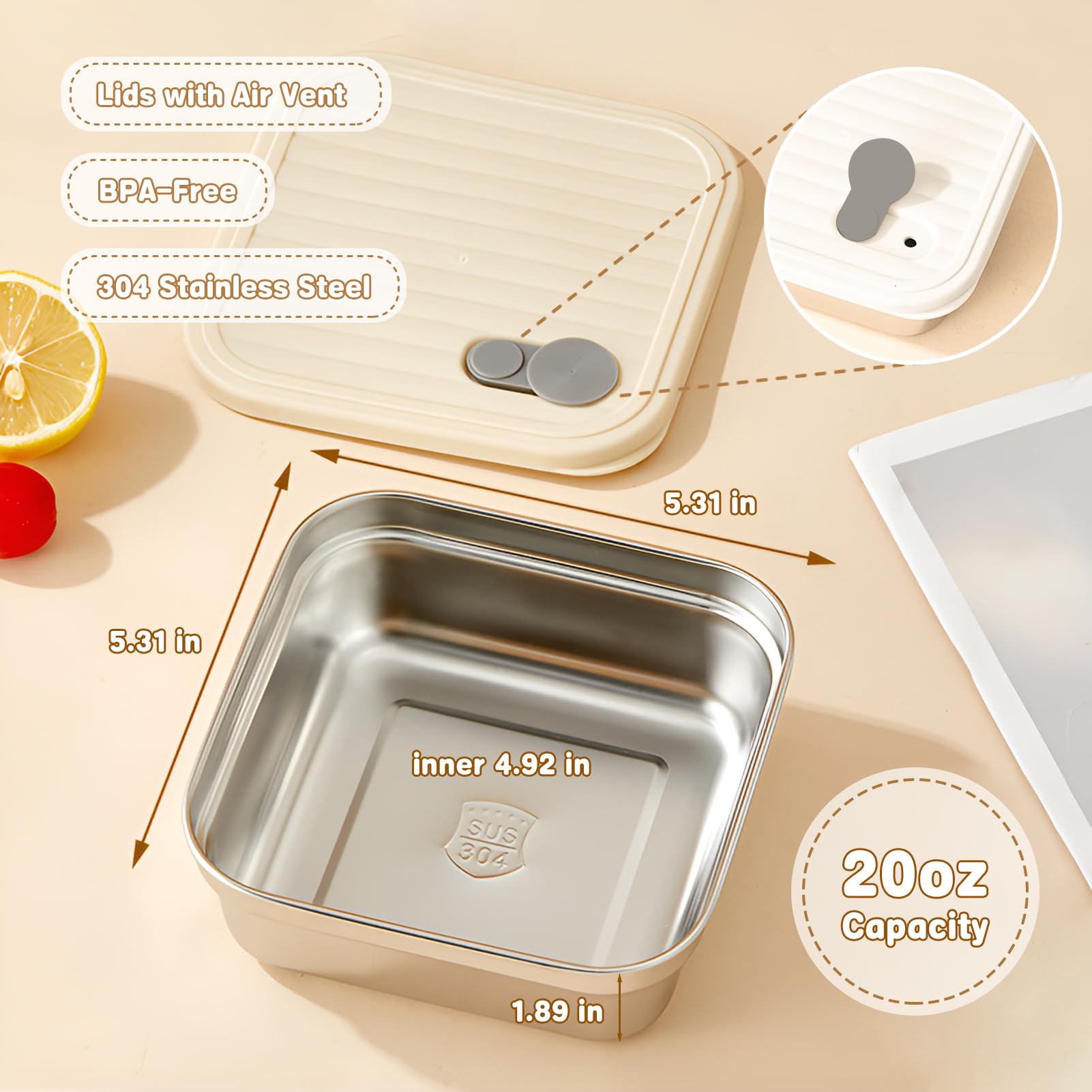 CLWVPCOT lids feature air vent to simplify transport of meals.