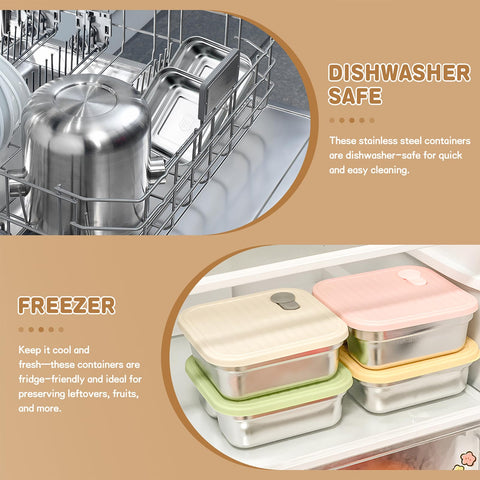 CLWVPCOT freezer-safe containers keep meals ready for meal prep.