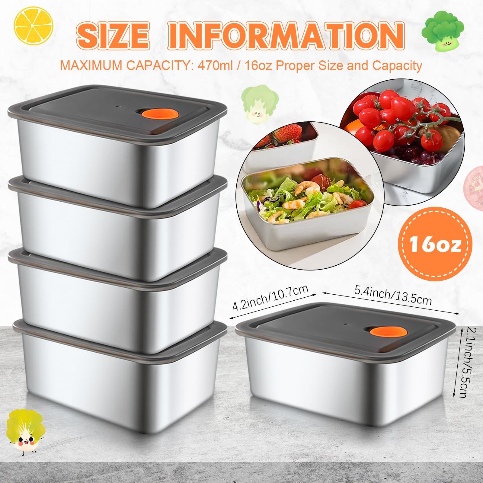 CLWVPCOT stackable design to save space in fridge and bag.