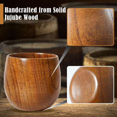 Clxfcgiv jujube wood tumbler showcases dense ironwood for durable, toxin-free whiskey enjoyment.