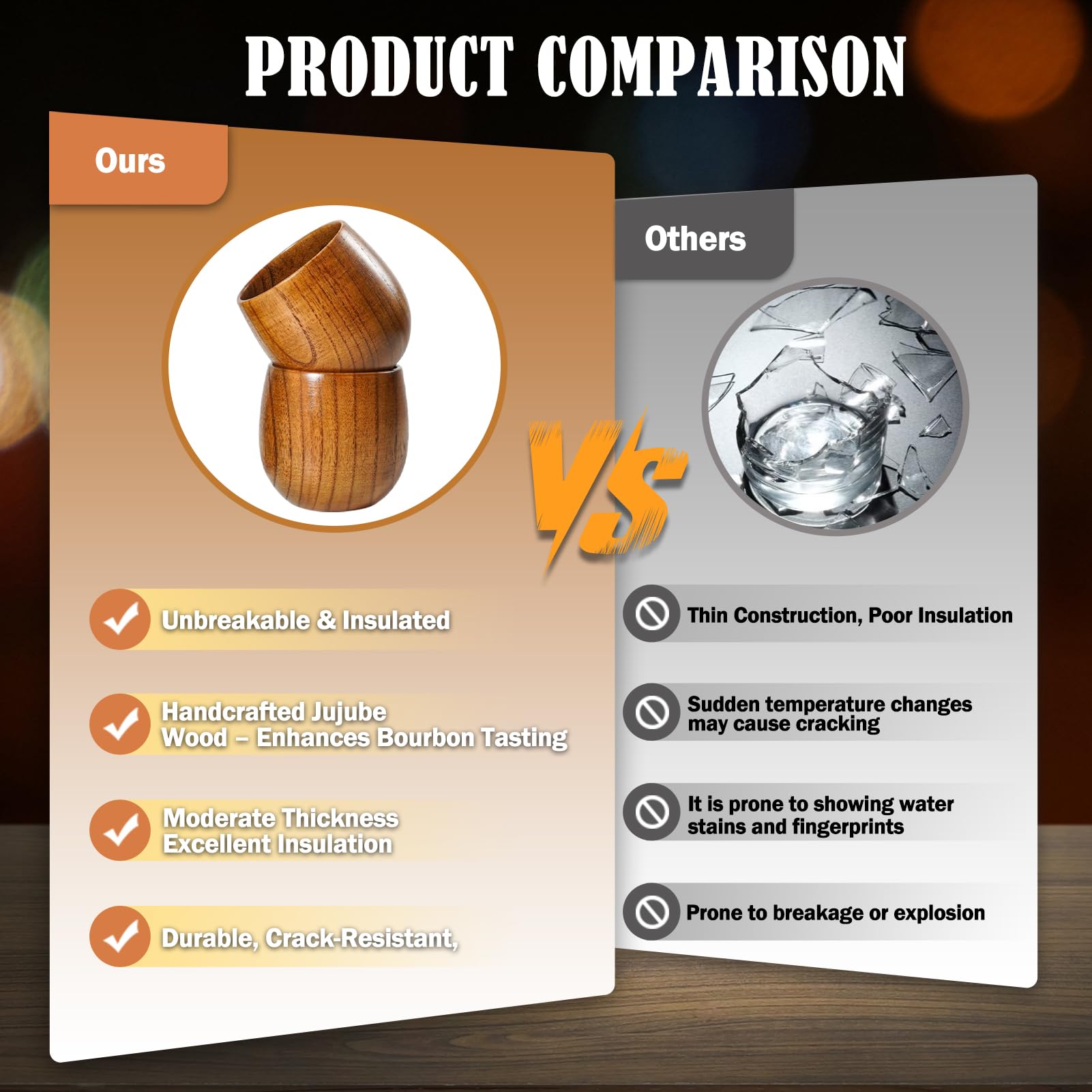 Clxfcgiv rustic-aesthetic glass elevates a home bar with balanced weight and smooth contour.