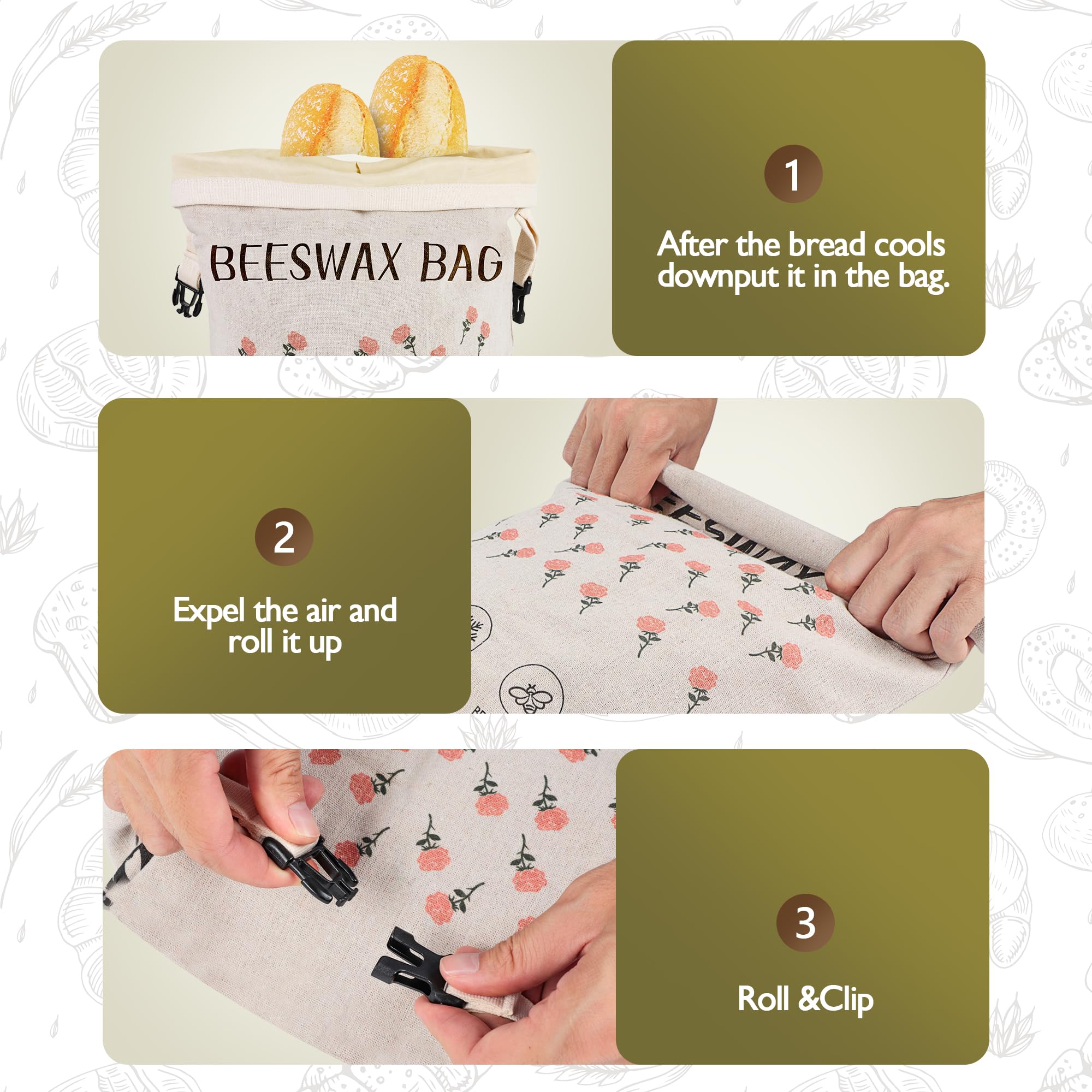 CMACAIV 3D reusable bags easy to clean and rinse.