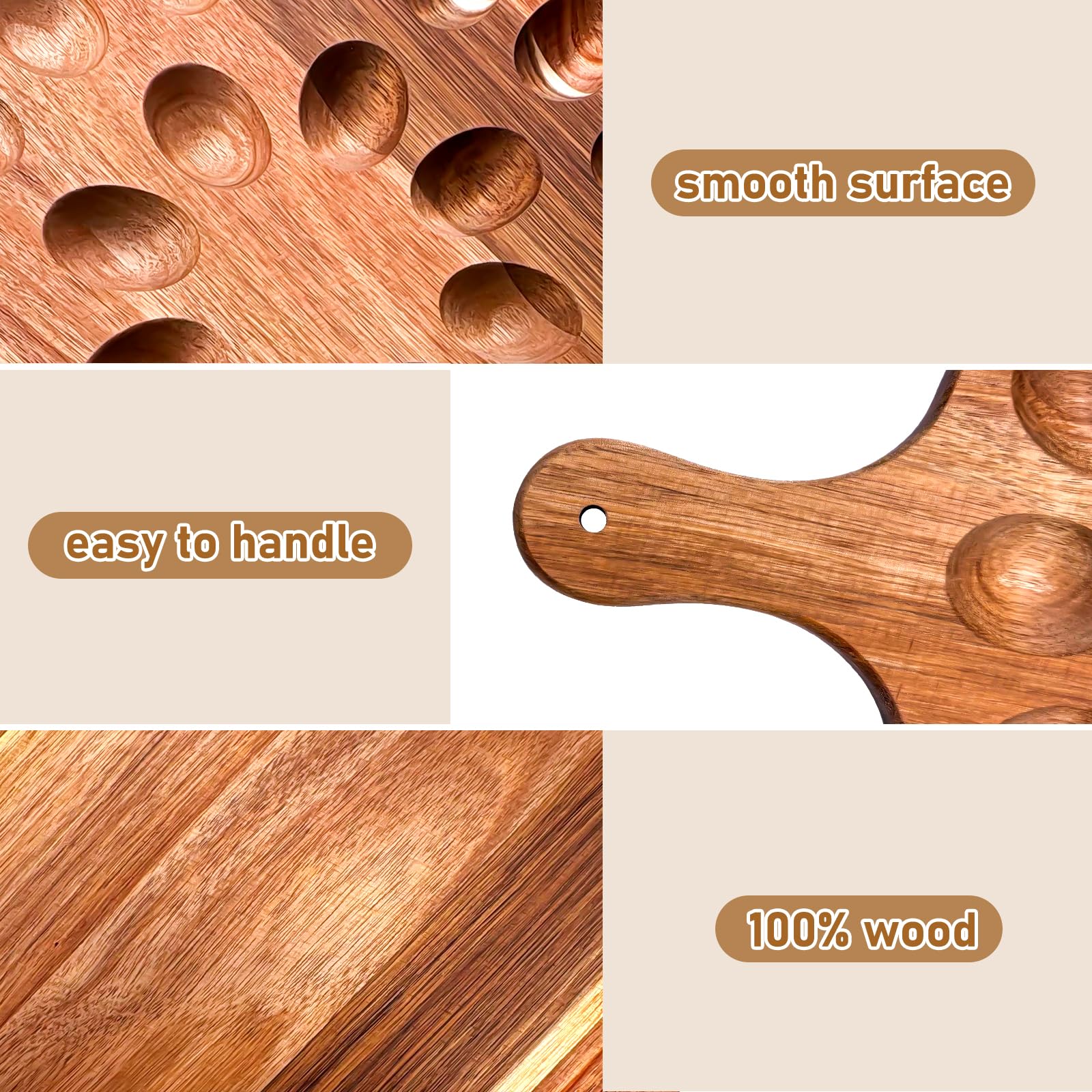 Cmaqpw round charcuterie board in acacia wood adds a stylish touch to gatherings.