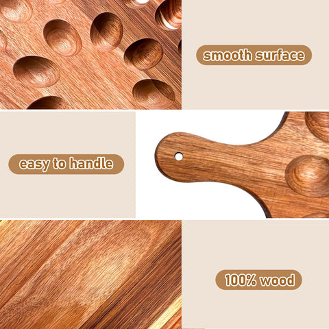 Cmaqpw round charcuterie board in acacia wood adds a stylish touch to gatherings.
