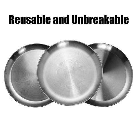 CAMBUY easy-clean 9-inch plate stays smooth and rust-resistant.