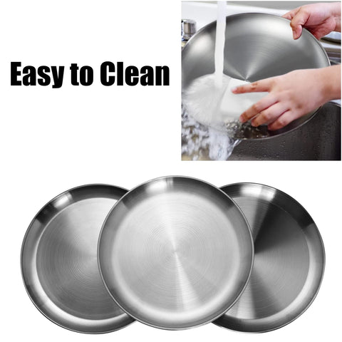 CAMBUY stackable 9-inch plates save kitchen cabinet space.