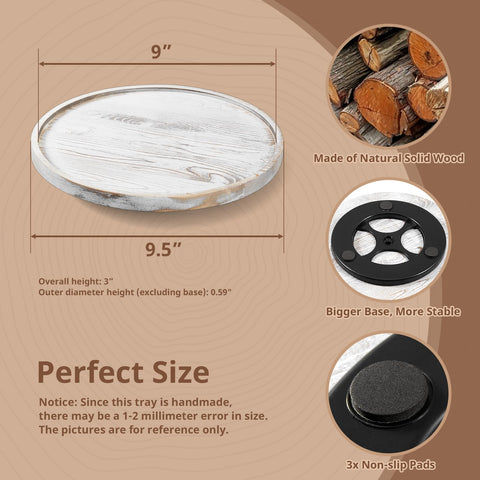 CMLKLZD wood lazy susan demonstrates 360-degree rotation for quick reach.