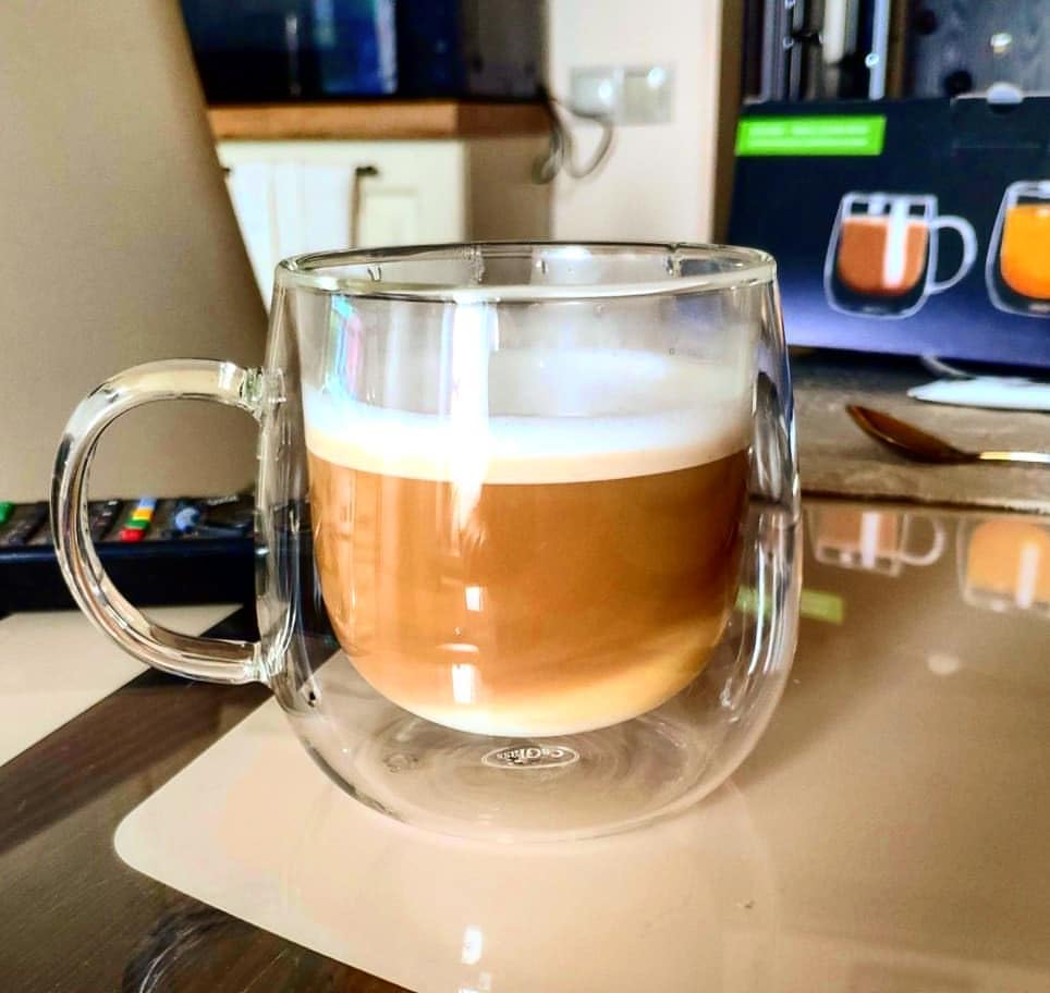 CNGLASS two-mug set on countertop ready for daily routines