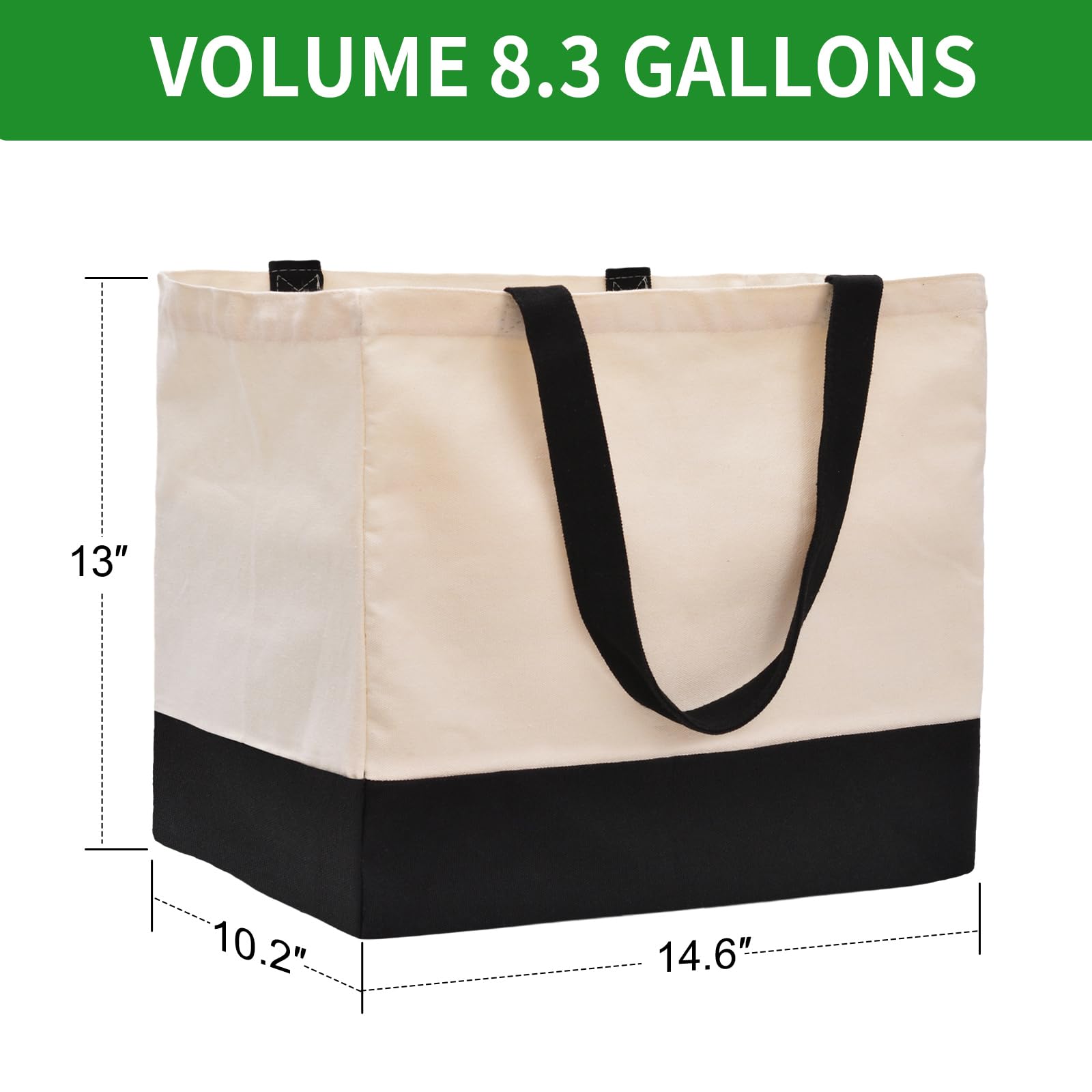 CNaiyunpin canvas bag interior pockets organized for bottles and small items