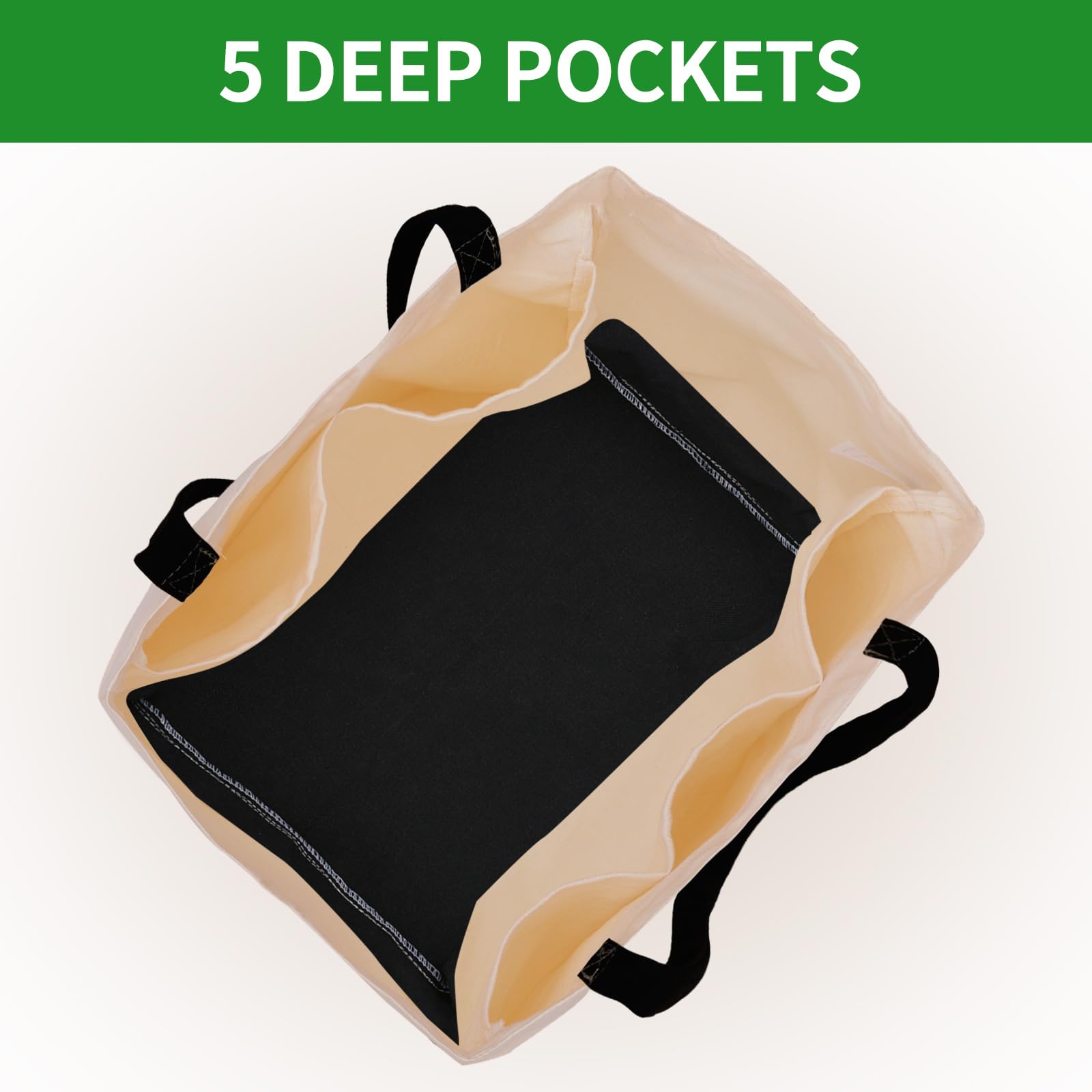 CNaiyunpin heavy-duty tote side view showing durable canvas and 60 lb capacity