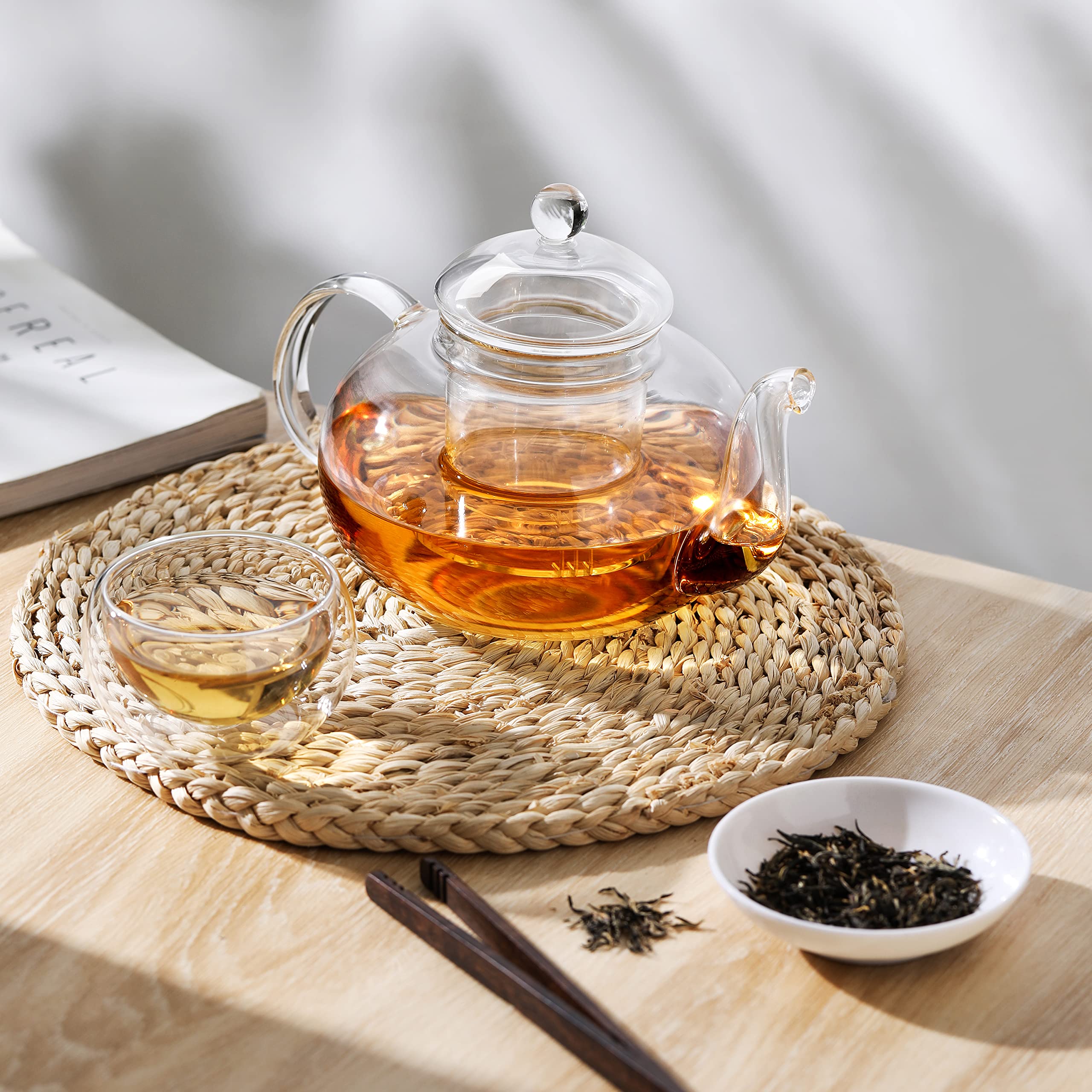 CNGLASS 1000ml capacity teapot serves 3–5 cups