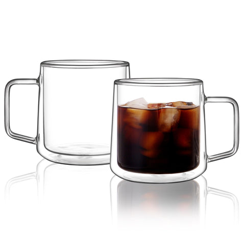 CNGLASS 15oz double-walled mug showcases insulation for hot drinks.