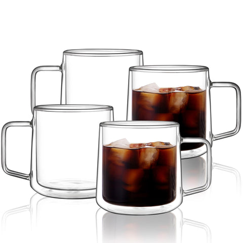 CNGLASS 15oz double-walled mug close-up of the handle, keeps drinks hot or cold longer.
