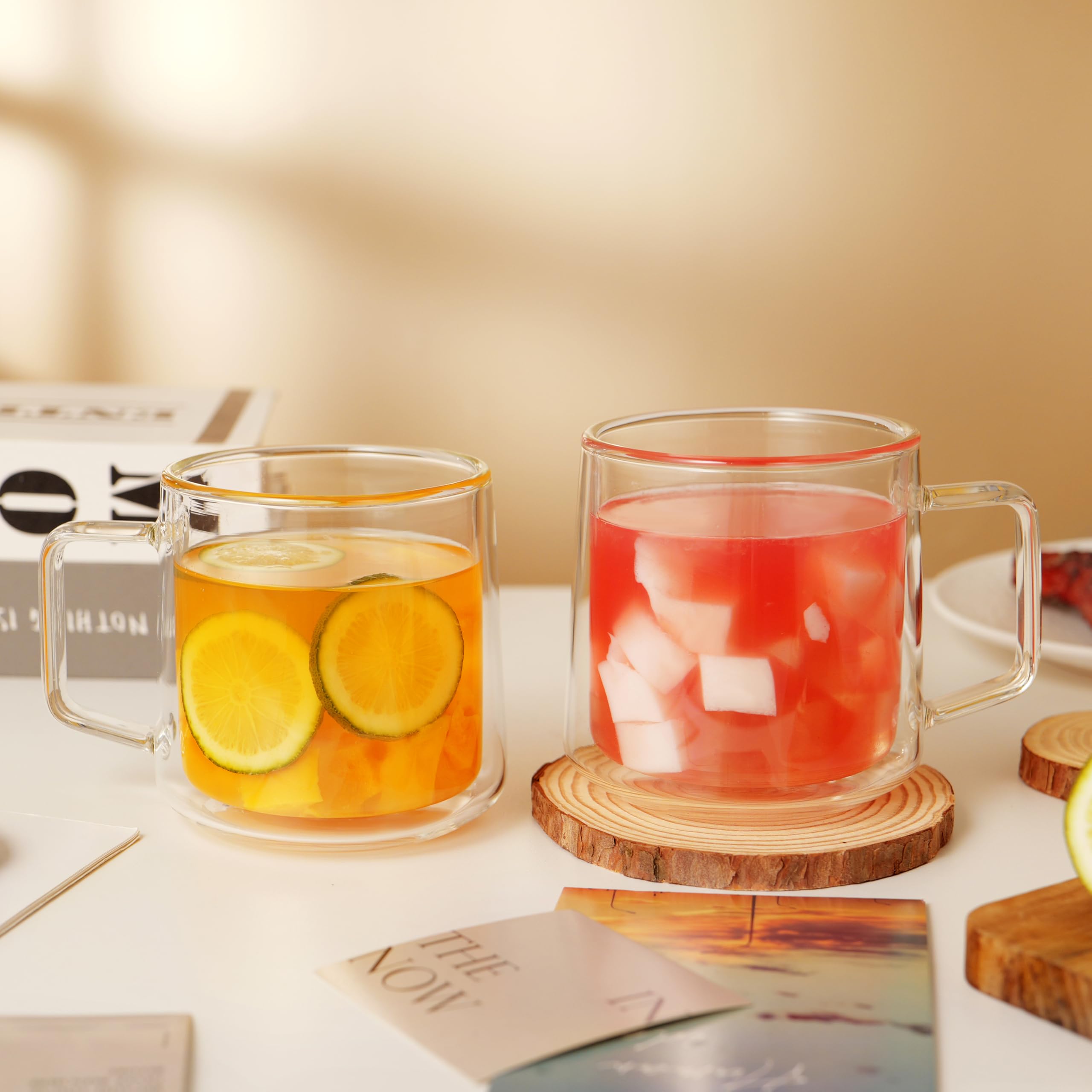 CNGLASS mug wide-mouth design, easy pouring and cleaning.