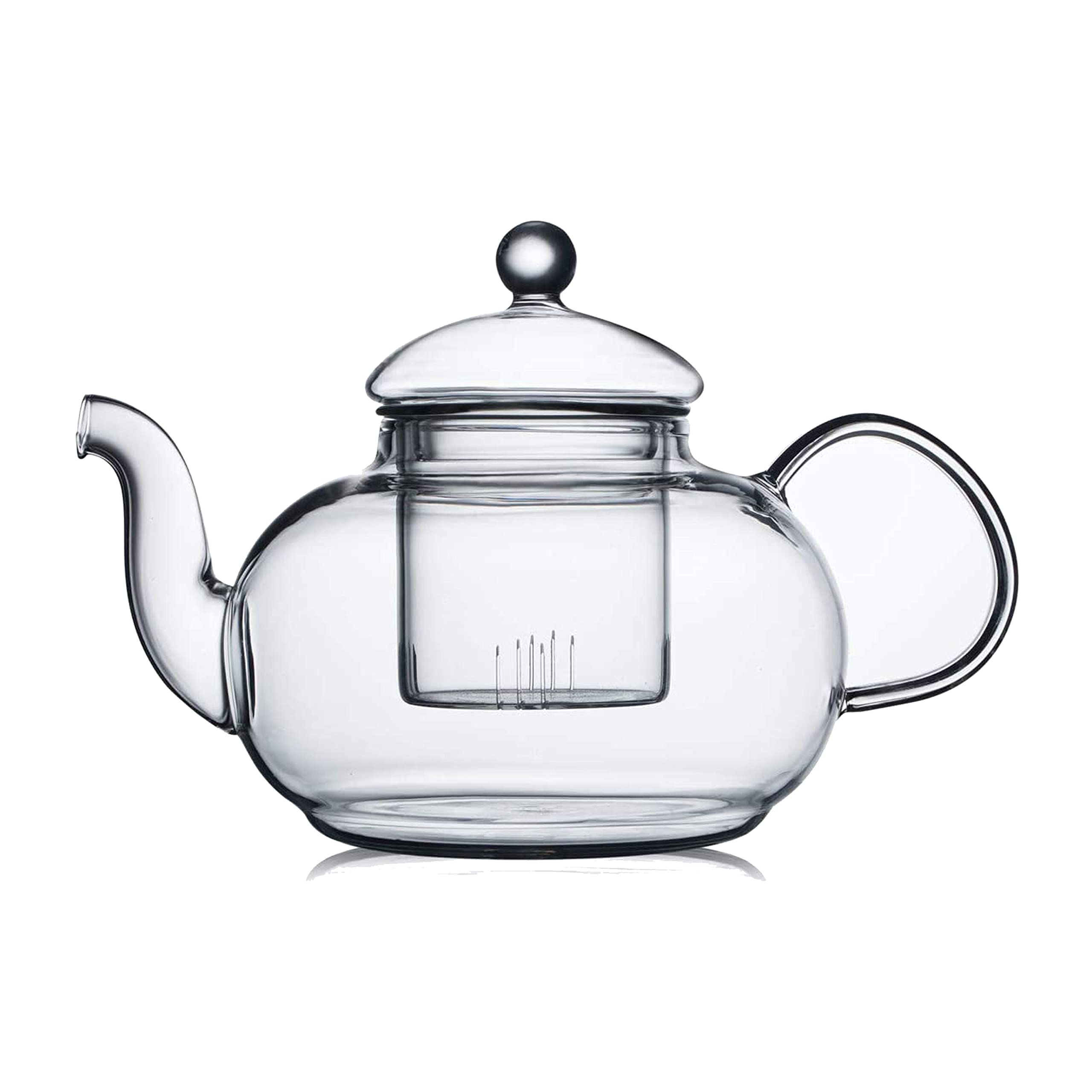 CNGLASS 33.8oz glass teapot with removable infuser for blooming tea