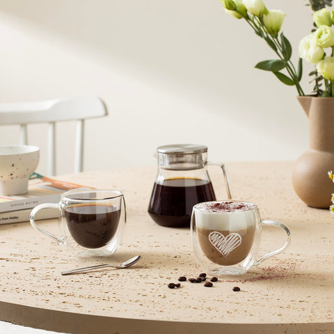 CNGLASS borosilicate mug is durable and resistant to temperature changes.
