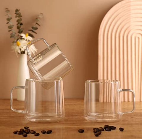 CNGLASS borosilicate glass mug heat insulation keeps drinks hot.