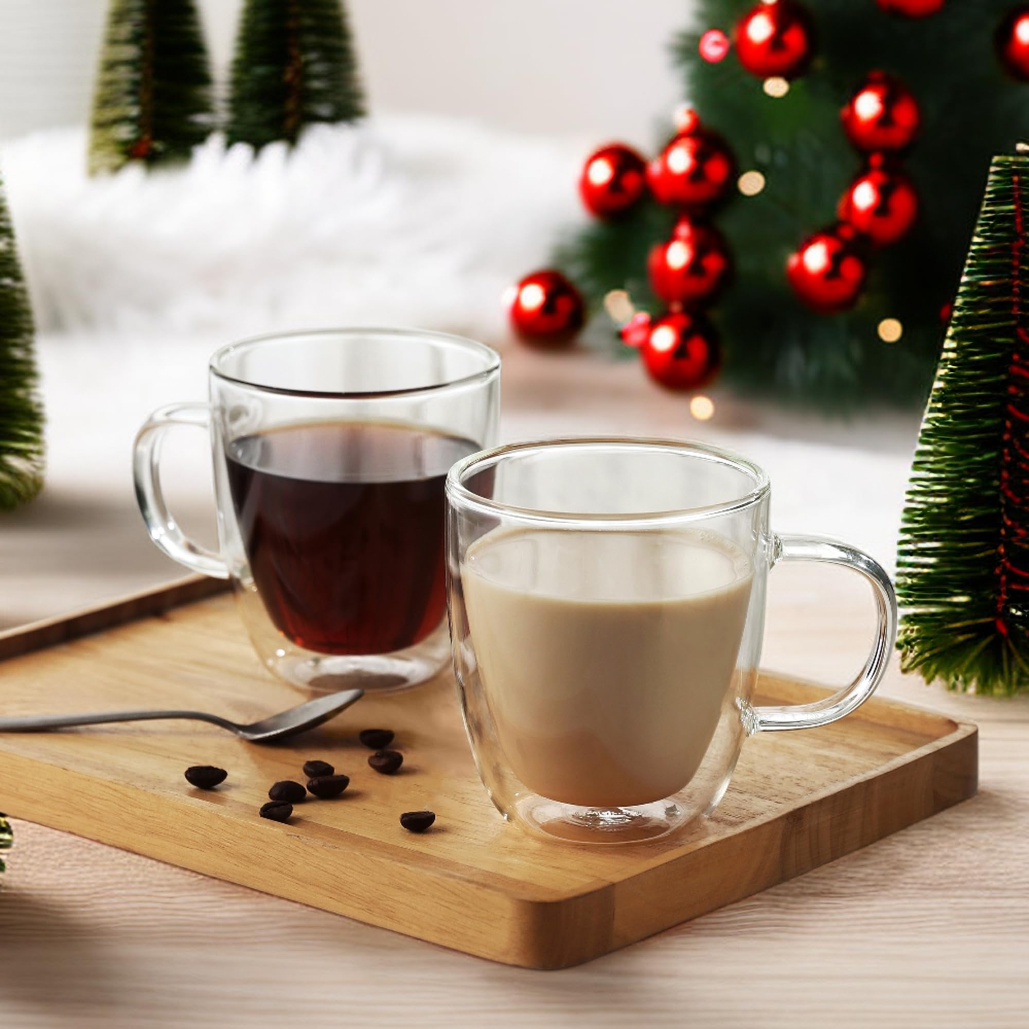 CNGLASS clear borosilicate 17oz mug viewed head-on