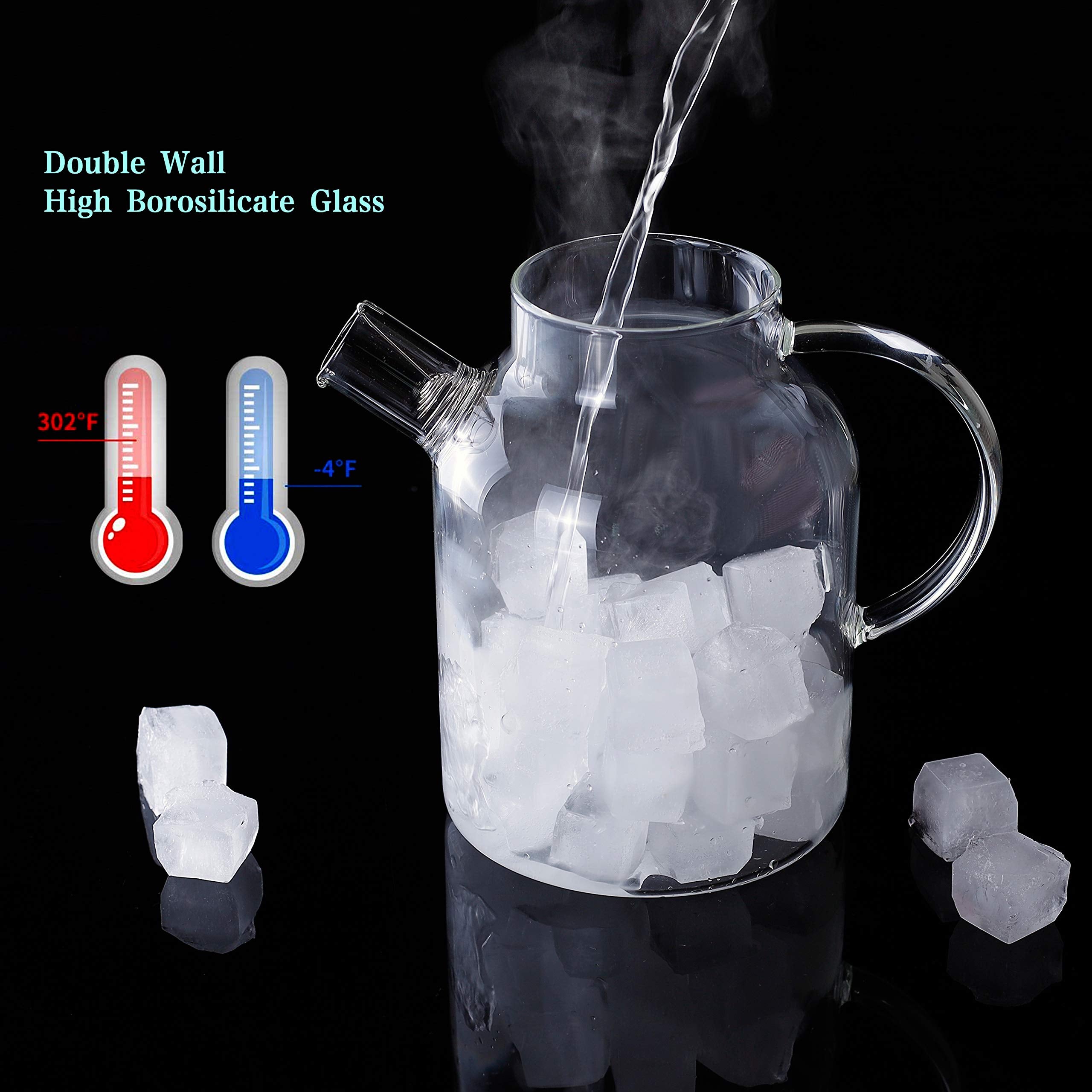 CNGLASS teapot top rack dishwasher safe for easy cleanup.