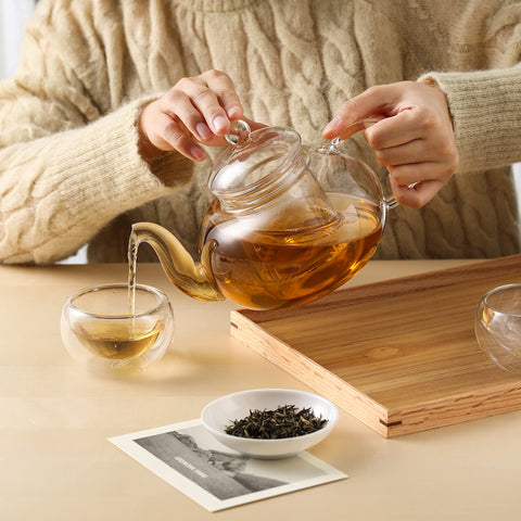 CNGLASS elegant glass teapot gift-ready design for tea lovers