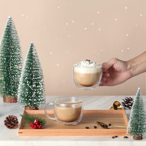 CNGLASS espresso mug borosilicate close-up emphasizing clarity and durable glass.