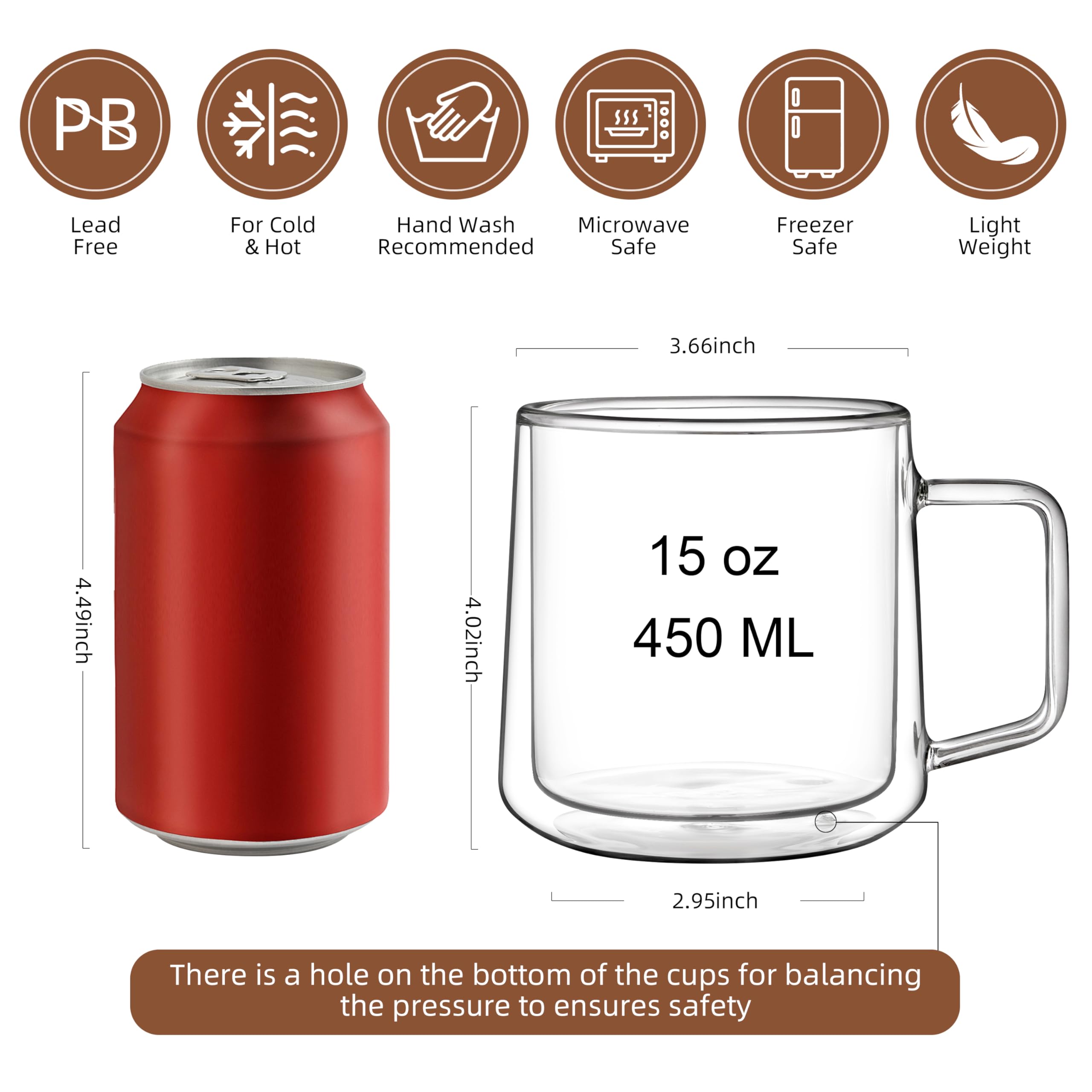 CNGLASS hand-blown borosilicate glass mug highlights craftsmanship and light durability.