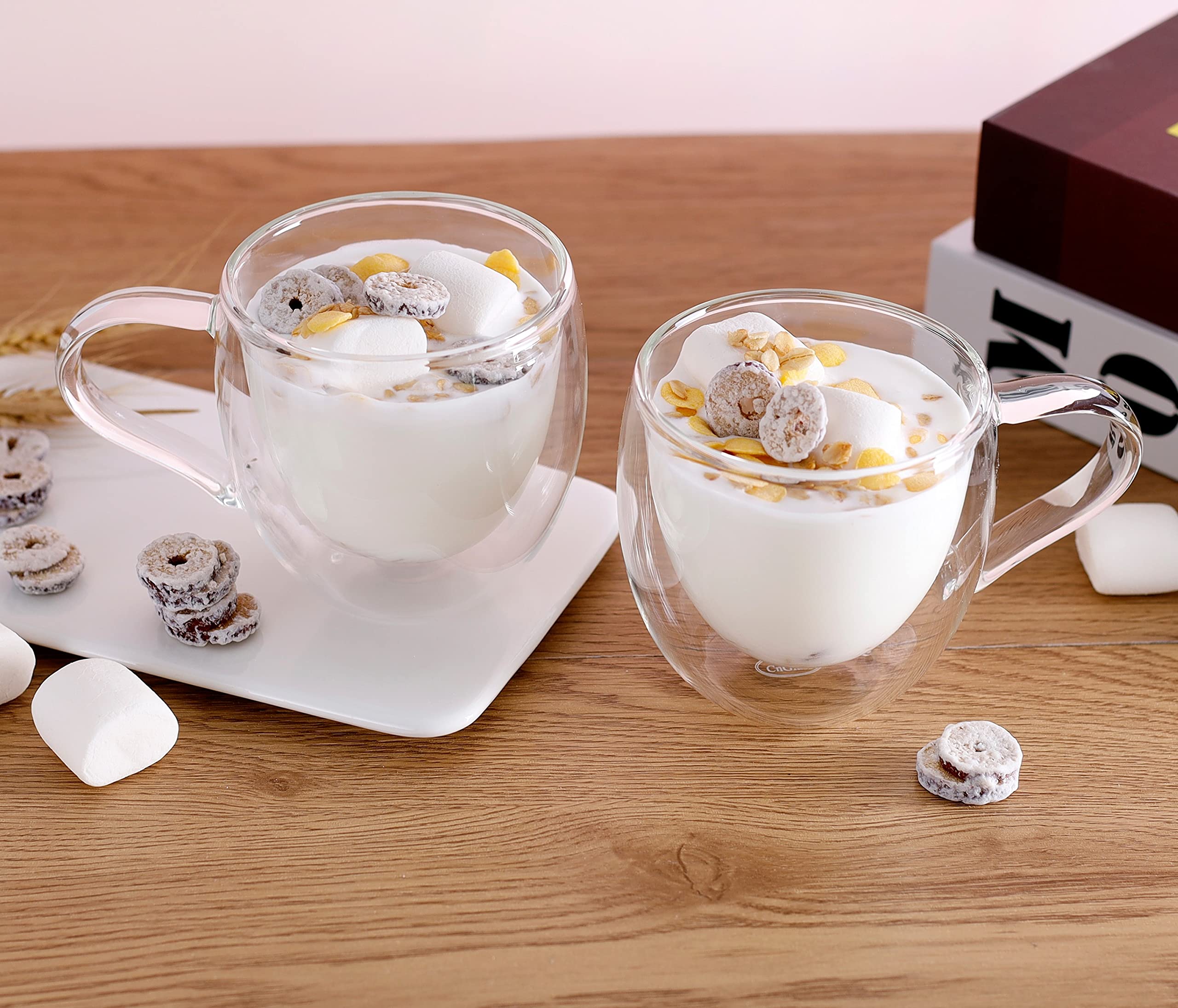 CNGLASS latte cup perfect for cappuccino or latte at home.