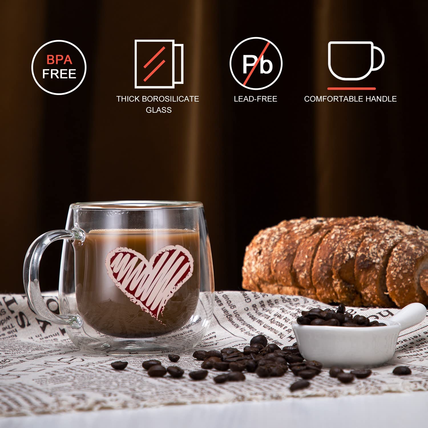 CNGLASS no-sweat insulated mug design keeps hands comfortable