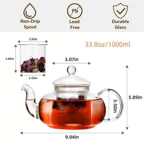 CNGLASS removable infuser close-up showing fine mesh