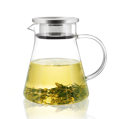 CNGLASS 30.5oz teapot on stovetop for quick, flavorful brews.