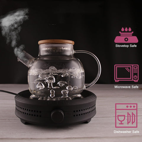 CNGLASS gift idea teapot for tea lovers perfect home or office set.