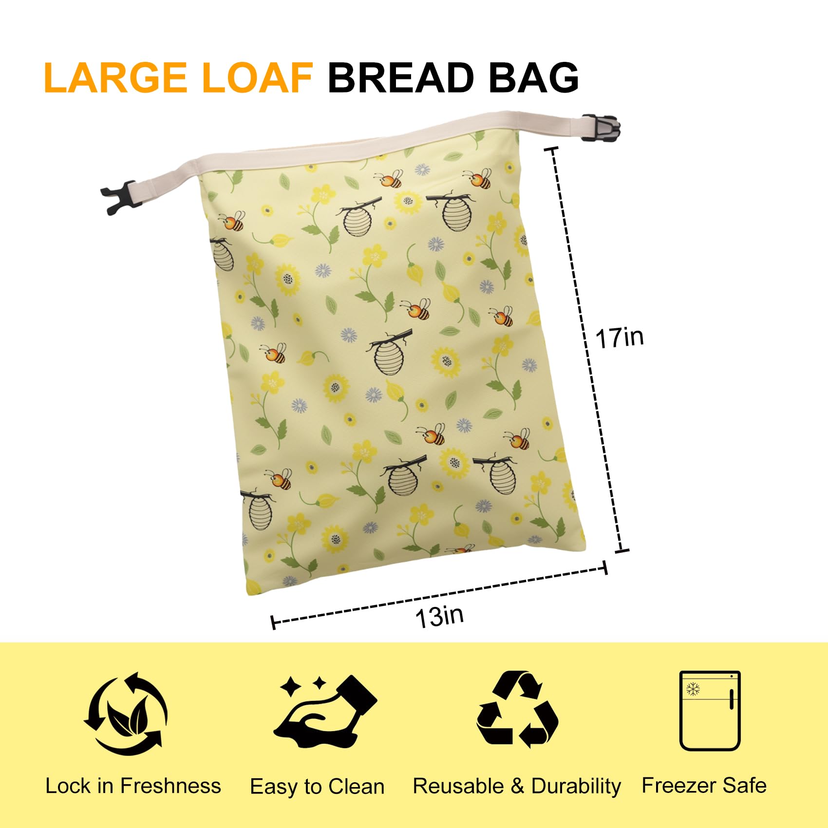 Cnkaite bread bag stores baguette with natural breathability and long-lasting freshness.
