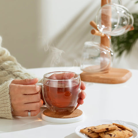 CNGLASS clear espresso mug set of 4 for stylish coffee service.